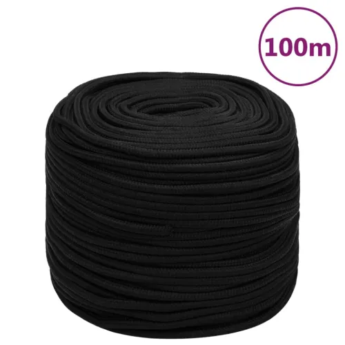 Radno uže crno 6 mm 100 m poliestersko - Crna 1 100 m 6 mm Cijena