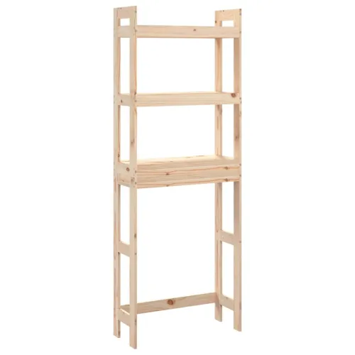 Stalak za kupaonicu 63 x 26 x 171 cm od masivne borovine - Prirodna Prirodna Cijena