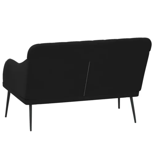 Klupa crna 110 x 76 x 80 cm baršunasta - Crna Cijena