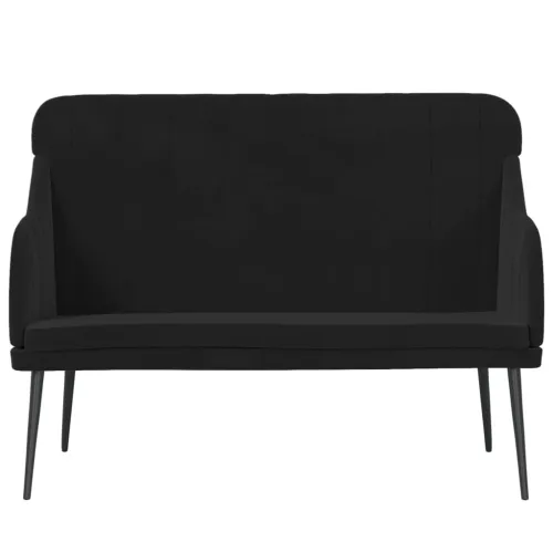 Klupa crna 110 x 76 x 80 cm baršunasta - Crna Cijena