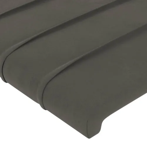 Uzglavlje tamno sivo 180x5x118/128 cm baršunasto - Tamno siva 180 cm Visoko Cijena