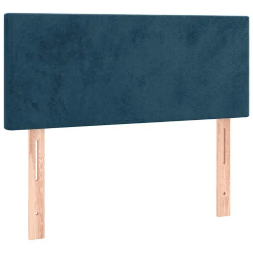 Box spring krevet s madracem tamnoplavi 90x190 cm baršunasti - Tamno plava 90 x 190 cm Gladak dizajn Cijena