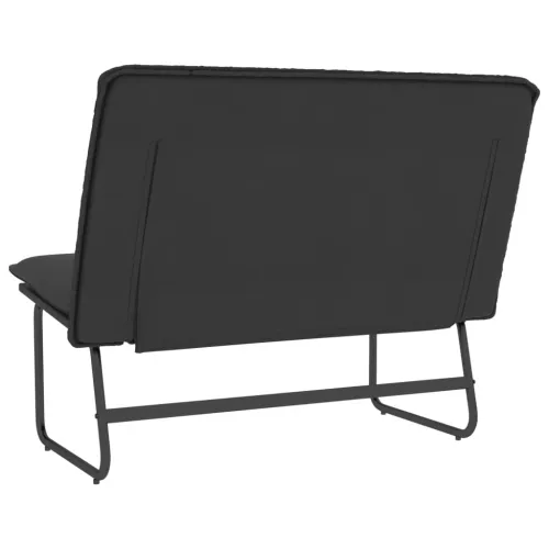 Klupa crna 100 x 75 x 76 cm od umjetne kože - Crna Cijena