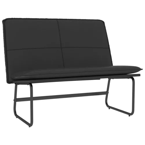 Klupa crna 100 x 75 x 76 cm od umjetne kože - Crna Cijena