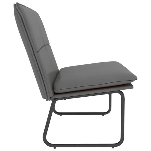 Klupa siva 100 x 75 x 76 cm od umjetne kože - Siva Cijena