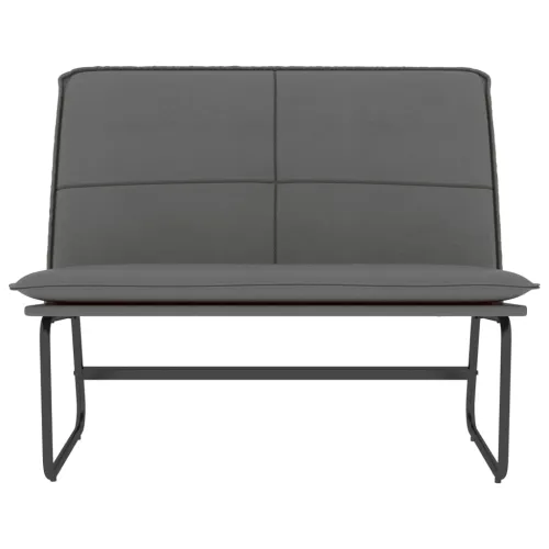 Klupa siva 100 x 75 x 76 cm od umjetne kože - Siva Cijena