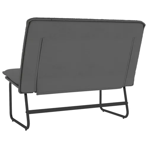 Klupa siva 100 x 75 x 76 cm od umjetne kože - Siva Cijena