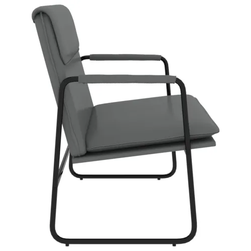 Klupa siva 100 x 64 x 80 cm od umjetne kože - Siva Cijena