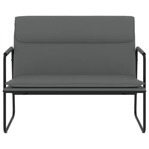 Klupa siva 100 x 64 x 80 cm od umjetne kože - Siva Cijena