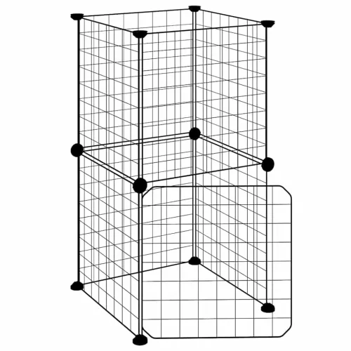 Kavez za ljubimce s 8 panela i vratima crni 35 x 35 x 70 cm čelični - 4.3 x 4.3 cm 8 panela s vratima 4,3 x 4,3 cm 8 panela s vr Cijena