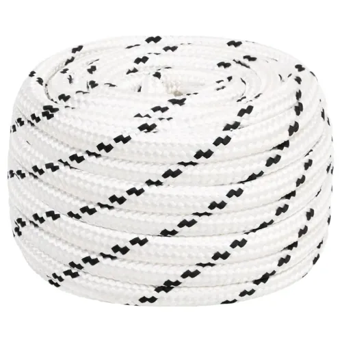 Pleteni brodski konop bijeli 16 mm x 25 m poliesterski - Bijela 16 mm 25 m Cijena