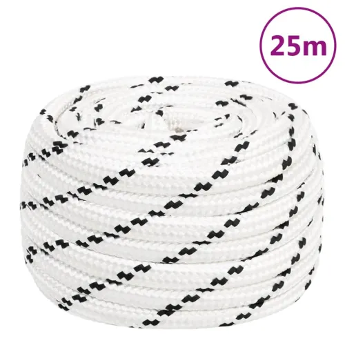 Pleteni brodski konop bijeli 16 mm x 25 m poliesterski - Bijela 16 mm 25 m Cijena