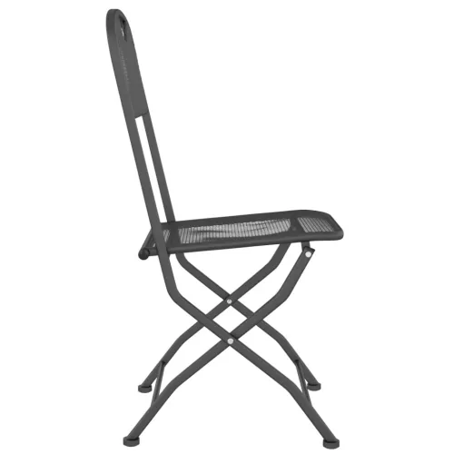 Vrtna garnitura - 5-dijelni vrtni blagovaonski set ekspandirani metal antracit - Dužina stola 60 cm 4 Cijena