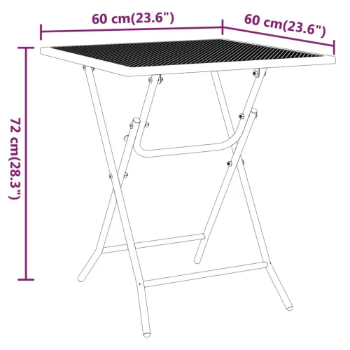 Vrtna garnitura - 5-dijelni vrtni blagovaonski set ekspandirani metal antracit - Dužina stola 60 cm 4 Cijena