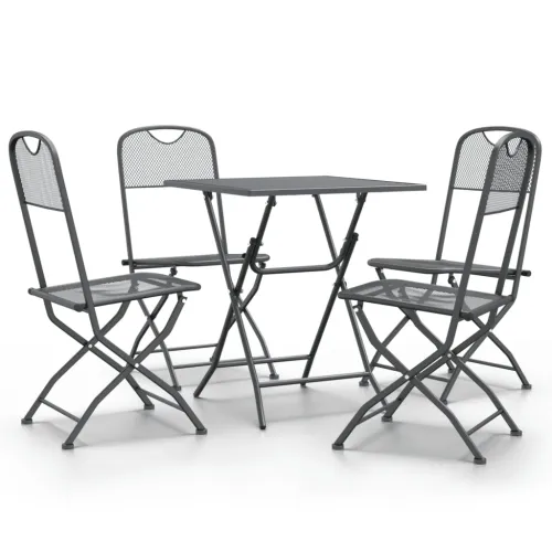 Vrtna garnitura - 5-dijelni vrtni blagovaonski set ekspandirani metal antracit - Dužina stola 60 cm 4 Cijena