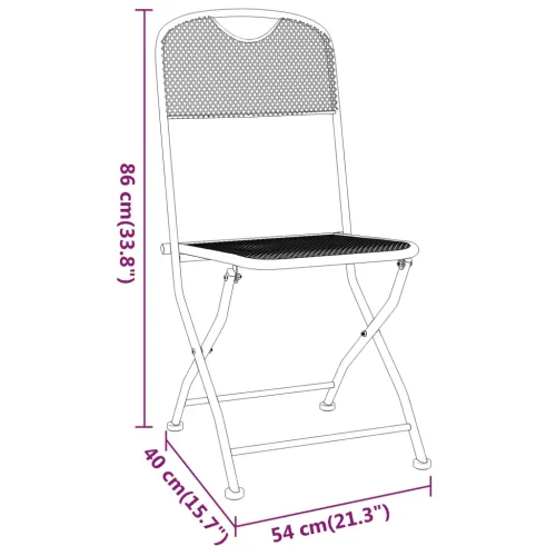 Vrtna garnitura - 5-dijelni vrtni blagovaonski set ekspandirani metal antracit - Dužina stola 60 cm 4 Cijena