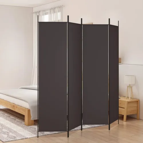 Paravan - Sobna pregrada s 4 panela smeđa 200 x 200 cm od tkanine - Smeđa 200 x 200 cm 1 1 Cijena