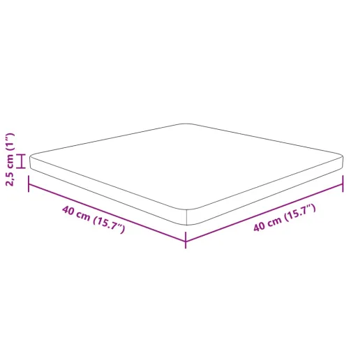 Četvrtasta stolna ploča 40x40x2,5 cm netretirana hrastovina - Prirodna 40 x 40 x 2.5 cm Cijena