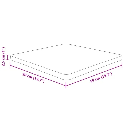 Četvrtasta stolna ploča 50x50x2,5 cm netretirana hrastovina - Prirodna 50 x 50 x 2.5 cm 1 Cijena