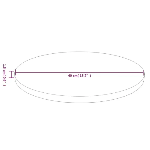 Okrugla stolna ploča smeđa Ø40x1,5 cm tretirana hrastovina - Svjetlosmeđa Ø 40 x 1.5 cm Cijena