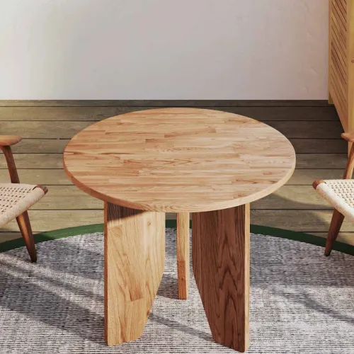 Okrugla stolna ploča smeđa Ø50x1,5 cm tretirana hrastovina - Svjetlosmeđa Ø 50 x 1.5 cm Cijena