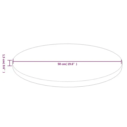 Okrugla stolna ploča smeđa Ø50x1,5 cm tretirana hrastovina - Svjetlosmeđa Ø 50 x 1.5 cm Cijena