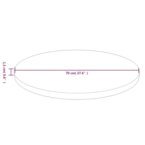 Okrugla stolna ploča smeđa Ø70x1,5 cm tretirana hrastovina - Svjetlosmeđa Ø 70 x 1.5 cm Cijena