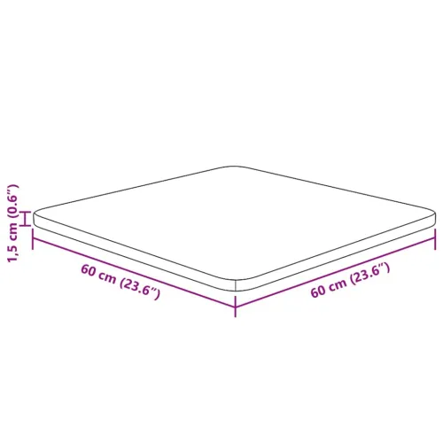 Četvrtasta stolna ploča tamnosmeđa 60x60x1,5 cm tretirani hrast - Tamno smeđa 60 x 60 x 1.5 cm 1 Cijena