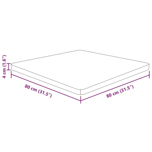 Četvrtasta stolna ploča smeđa 80x80x4 cm tretirana hrastovina - Svjetlosmeđa 80 x 80 x 4 cm Cijena
