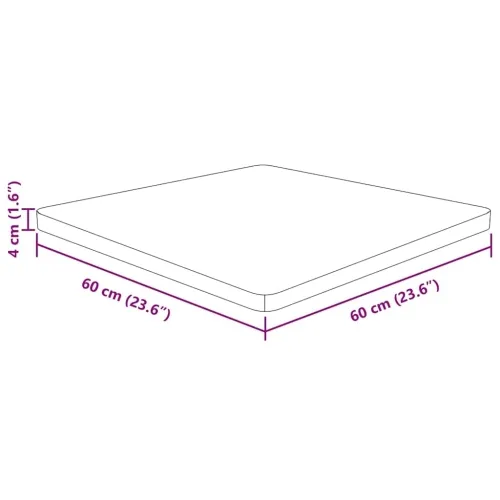 Četvrtasta stolna ploča tamnosmeđa 60x60x4 cm tretirani hrast - Tamno smeđa 60 x 60 x 4 cm Cijena