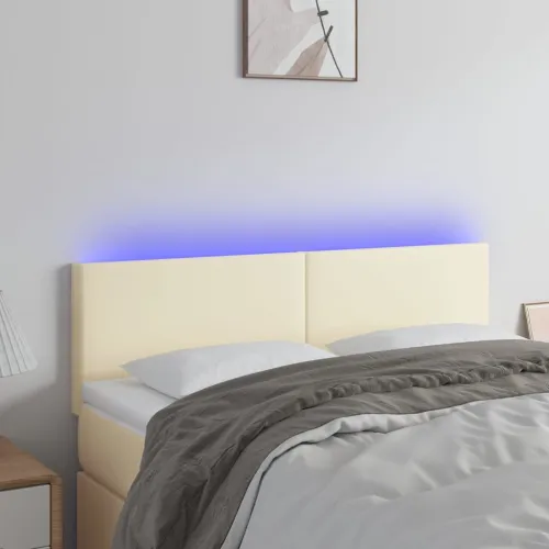 LED uzglavlje krem 144 x 5 x 78/88 cm od umjetne kože - Krema 144 x 5 x 78/88 cm Cijena