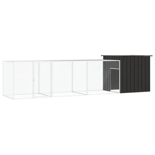 Kavez za kokoši antracit 400x91x100 cm pocinčani čelik - Antracit 400 x 91 x 100 cm Antracit 400 x 91 x 100 cm Cijena