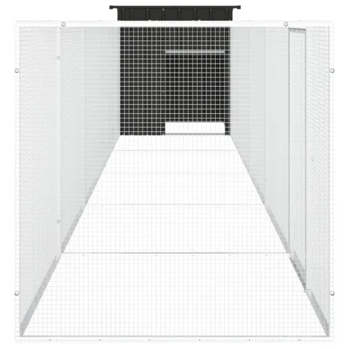 Kavez za kokoši antracit 600x91x100 cm pocinčani čelik - Antracit 600 x 91 x 100 cm Cijena