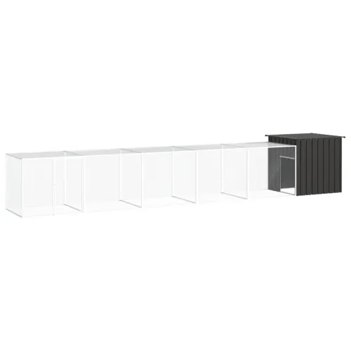Kavez za kokoši antracit 600x91x100 cm pocinčani čelik - Antracit 600 x 91 x 100 cm Cijena