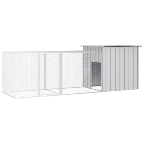 Kavez za kokoši sivi 300x91x100 cm od pocinčanog čelika - Siva 300 x 91 x 100 cm Siva 300 x 91 x 100 cm Cijena