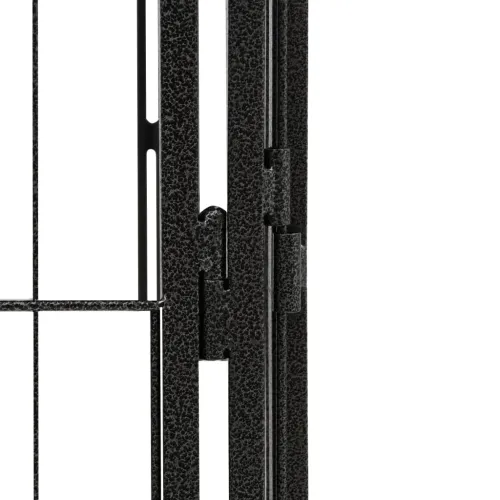 Ograda za pse s 20 panela crna 50 x 100 cm čelik obložen prahom - 300 x 200 x 100 cm Cijena