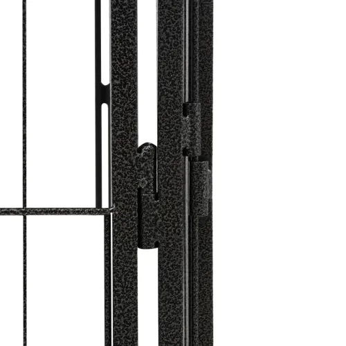 Ograda za pse s 24 panela crna 100 x 50 cm čelik obložen prahom - 700 x 500 x 50 cm Cijena