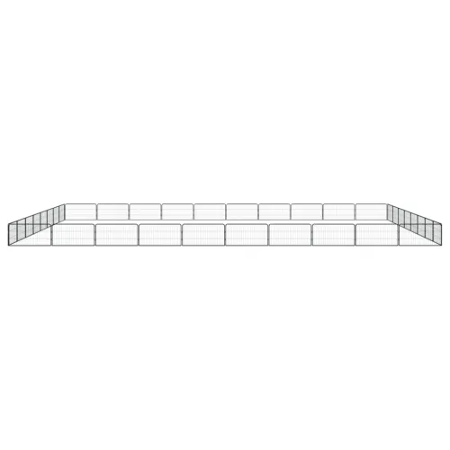 Ograda za pse s 36 panela crna 100 x 50 cm čelik obložen prahom - 1000 x 800 x 50 cm Cijena
