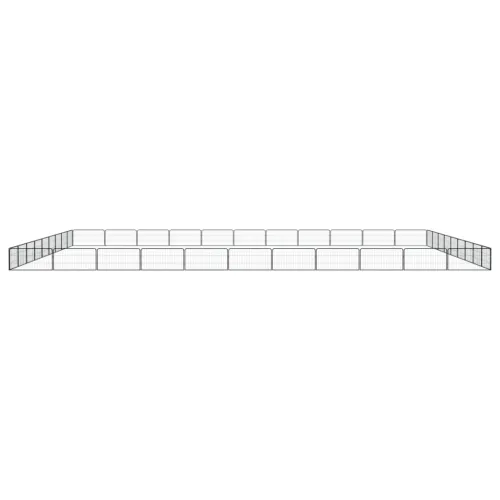 Ograda za pse s 40 panela crna 100 x 50 cm čelik obložen prahom - 1100 x 900 x 50 cm Cijena