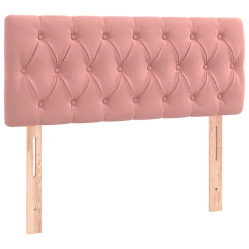 Box spring krevet s madracem ružičasti 90x190 cm baršunasti - Ružičasta 90 x 190 cm Dizajn s gumbima Cijena