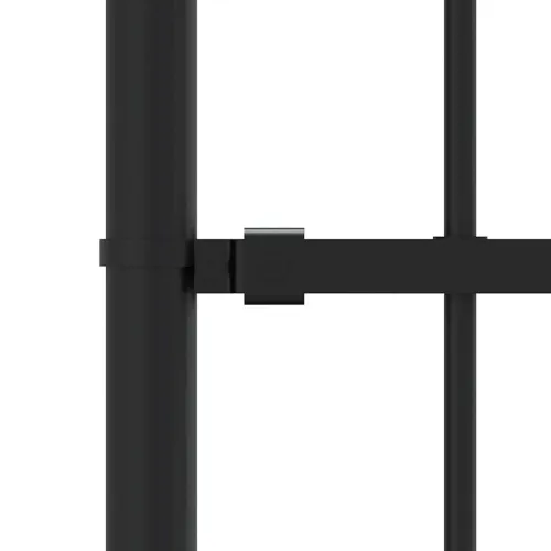 Vrtna ograda Woerden s vrhom koplja crna 240x75 cm čelična - 115 cm Crna Cijena