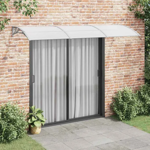 Nadstrešnica za vrata siva 300 x 100 cm polikarbonatna - Siva i bijela 300 x 100 cm Cijena