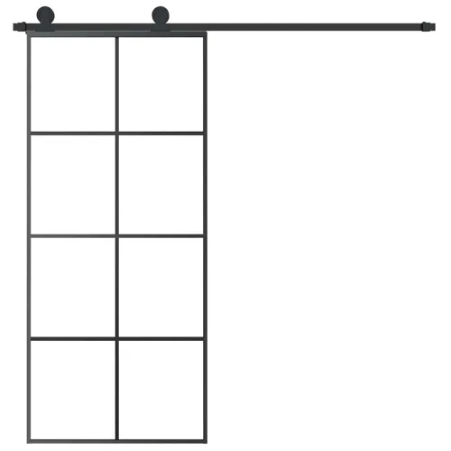 Klizna vrata s priborom 90 x 205 cm od ESG stakla i aluminija - 90 x 205 cm Mreže 4 x 2 Cijena