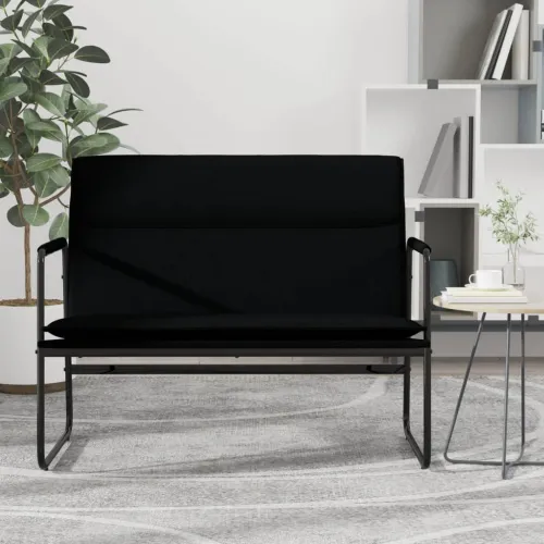 Klupa crna 100x64x80 cm od tkanine - Crna Cijena