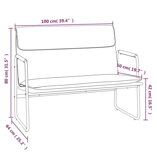 Klupa crna 100x64x80 cm od tkanine - Crna Cijena