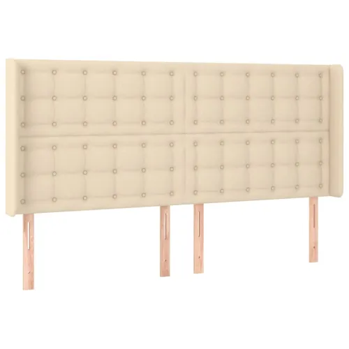 LED uzglavlje krem 183 x 16 x 118/128 cm od tkanine - Krema 183 x 16 x 118/128 cm Cijena
