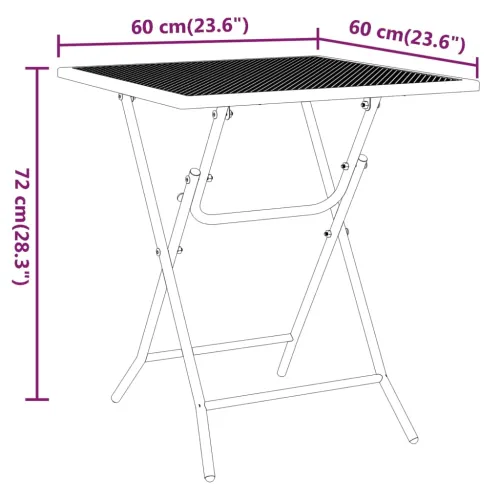 Vrtna garnitura - 3-dijelni vrtni blagovaonski set ekspandirani metal antracit - Dužina stola 60 cm 2 Cijena
