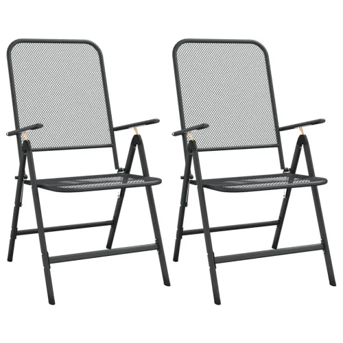 Vrtna garnitura - 3-dijelni vrtni blagovaonski set ekspandirani metal antracit - Dužina stola 60 cm 2 Cijena
