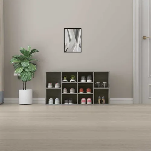 Klupa za cipele boja hrasta 103x30x55 cm konstruirano drvo - Sivi hrast sonoma Cijena
