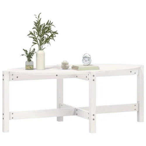 Stolić za kavu bijeli 118 x 63 x 45 cm od masivne borovine - Bijela 118 x 63 x 45 cm 1 Cijena